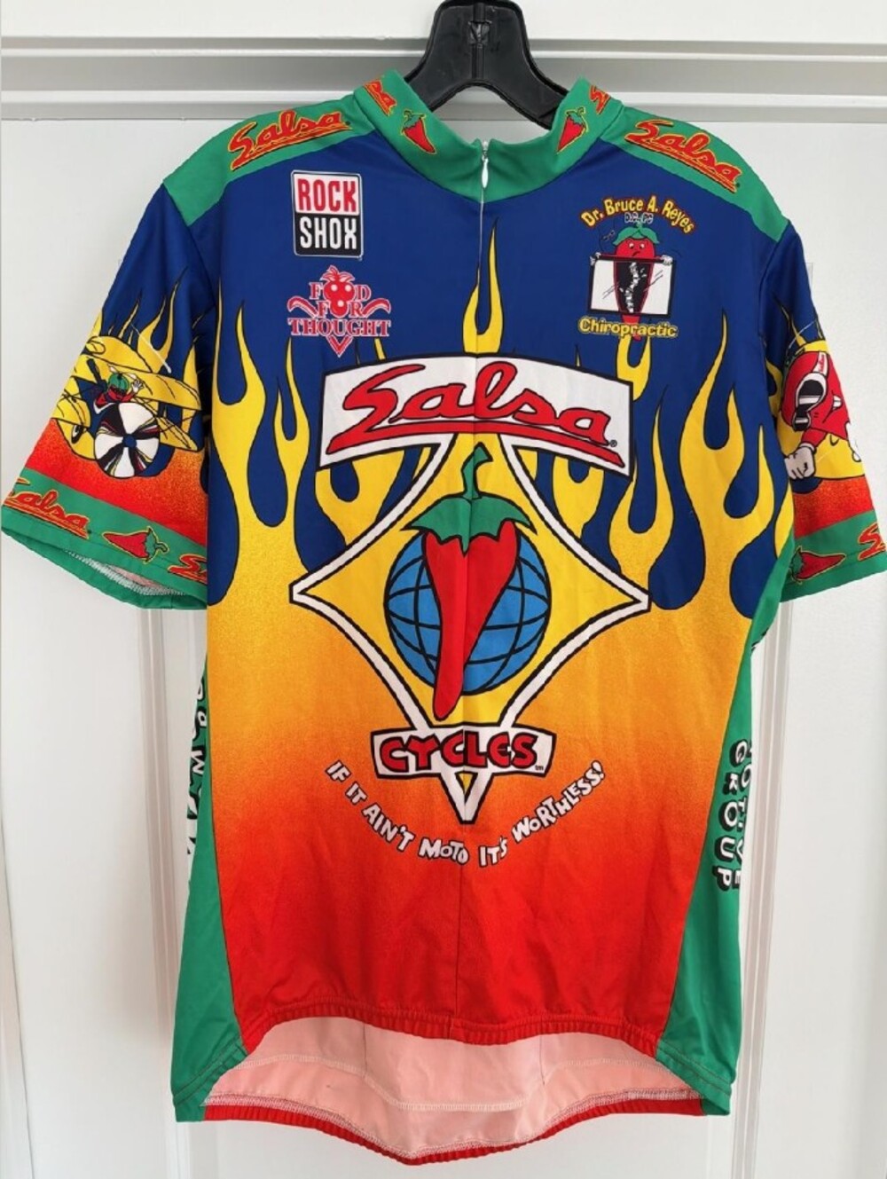 Vintage Salsa Cycles Voler Moto Cycling Jersey Men’s XL USA